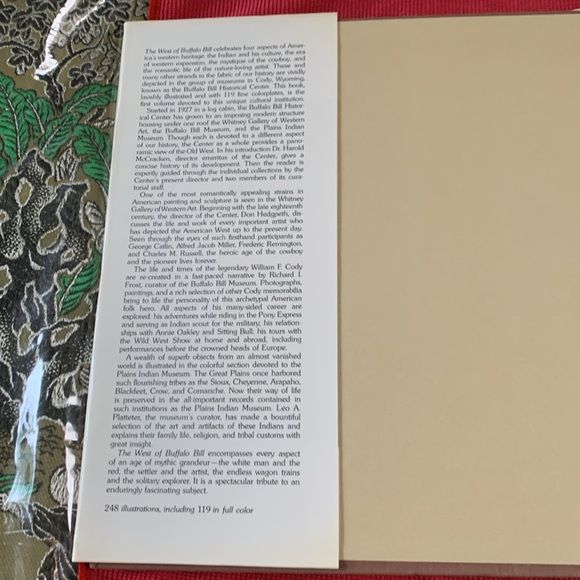 Hardcover “The  West of Buffalo Bill “ Frontier Art, Indian Crafts, Memorabilia - Picture 2 of 5